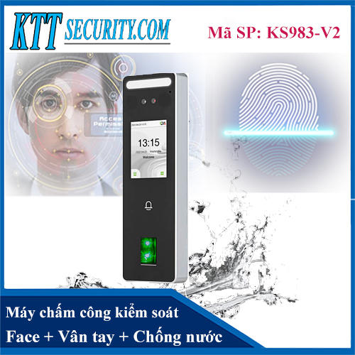 Máy chấm công kiểm soát khuôn mặt Zkteco V3L KS983-V2